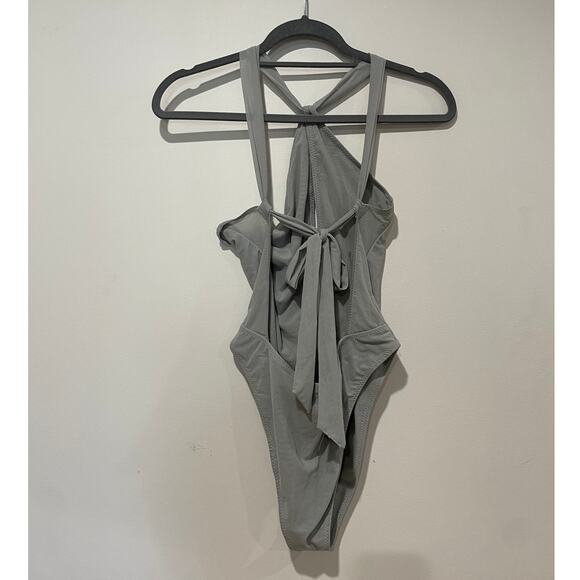 Gonza One Shoulder Cutout Back Tie One Piece Swimsuit Tambau Women's Size Large - Picture 3 of 4